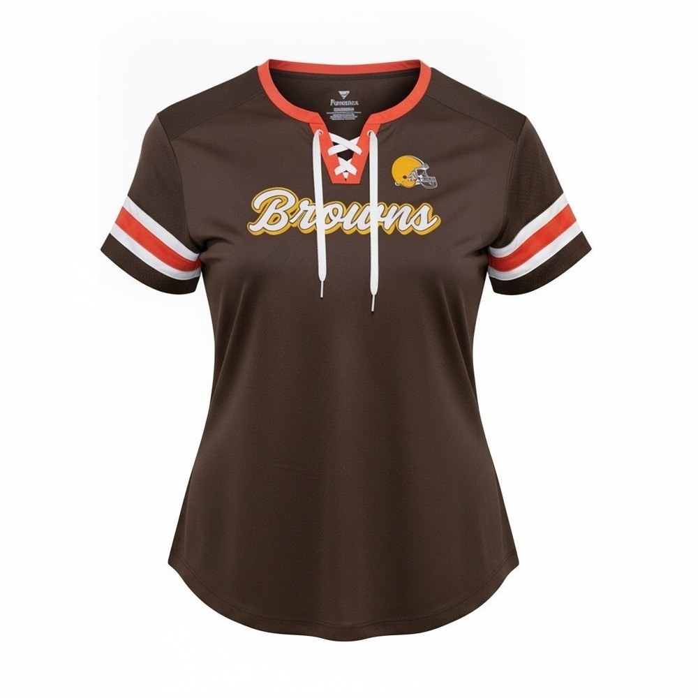Fanatics Cleveland Browns Baker Mayfield Lace Up Jersey Shirt Women 3XL Brown